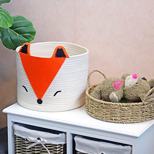 T&T Homewares Orange Fox Storage Basket - Medium for Diapers, Laundry, Toys P1692