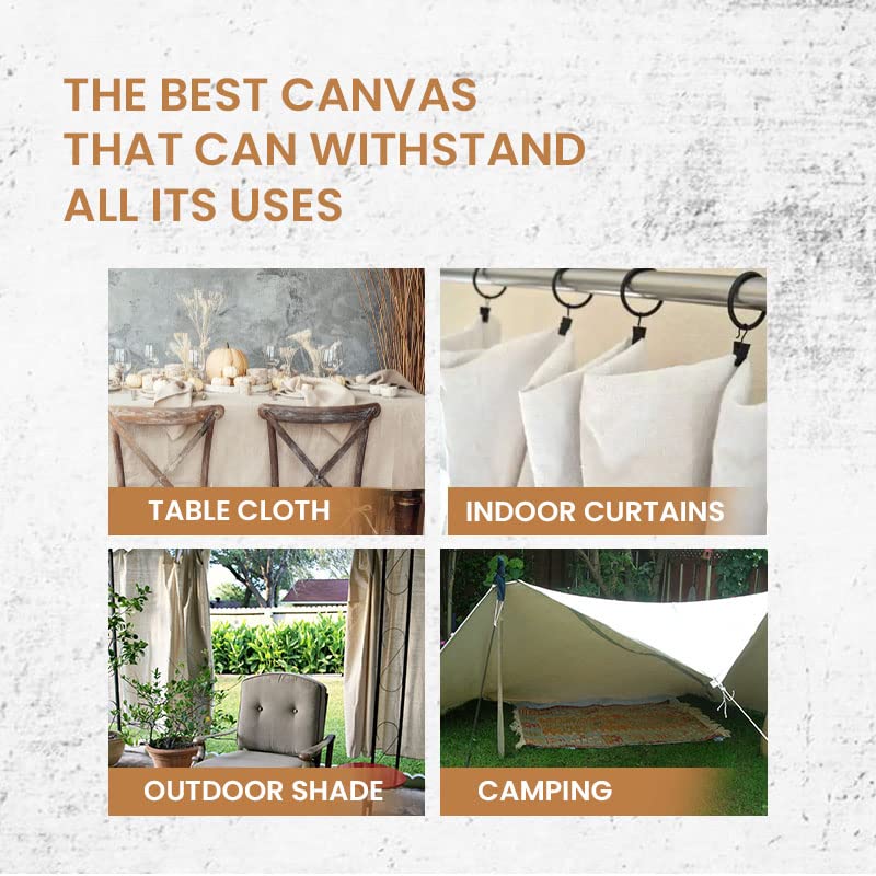 Canvas Drop Cloth for Painting 20 x 20 Feet, Pure Cotton, Double Stitched Edges I122920