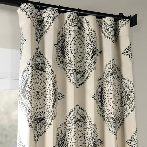 HPD Half Price Drapes Printed Room Darkening Curtains 50 x 84, Henna Clover G5068