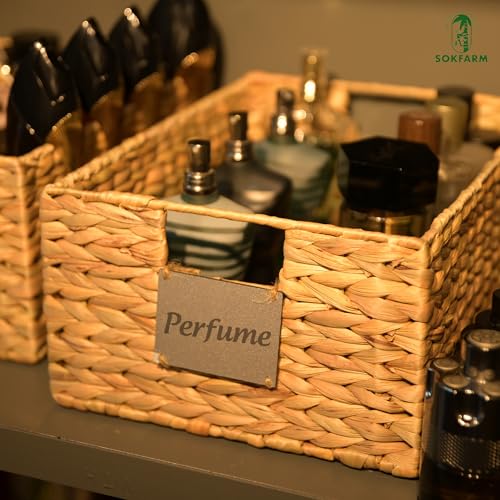Water Hyacinth Woven Storage Baskets 3 Pcs (12 Inch) F1508
