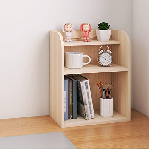 Desktop Bookshelf Double-Layer Wood Storage Rack for Office Organization G5057