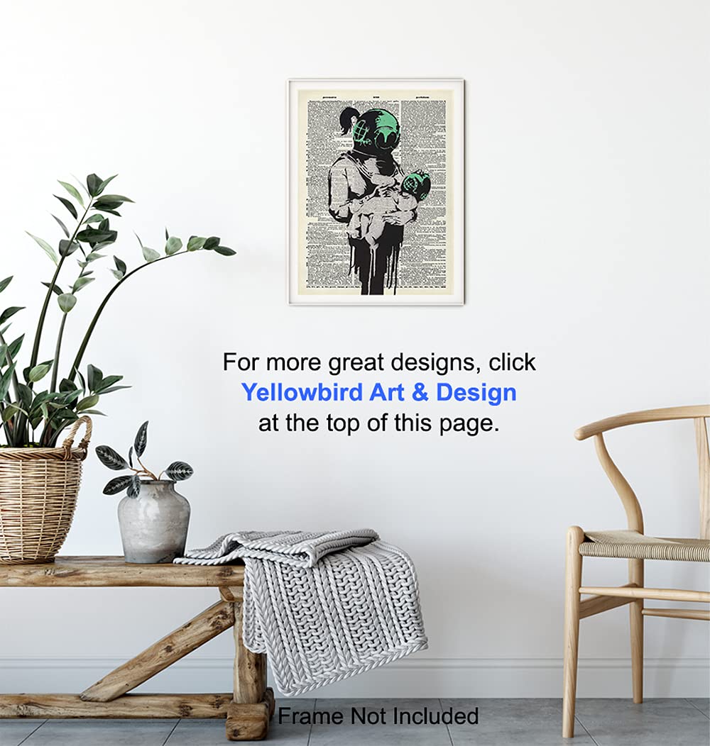 Banksy Wall Art & Decor - Banksy Poster 8x10 - Graffiti Street Art for Home, Living Room, Bedroom H32308