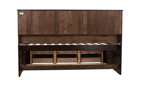 Discovery World Furniture Bookcase Daybed with 6 Drawers, Full, Espresso Y1175