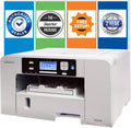 Sawgrass UHD Virtuoso SG500 Sublimation Printer Starter Bundle with Inks, Sublimax Paper, 3 Tapes,10-Piece Sublimation Blanks Pack & SG500 Printer Dust Cover, White