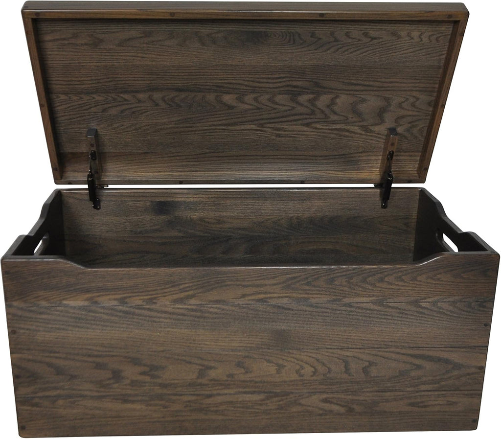 Amish Wooden Storage Chest with Anti-Slam Hinges - Oak I75104