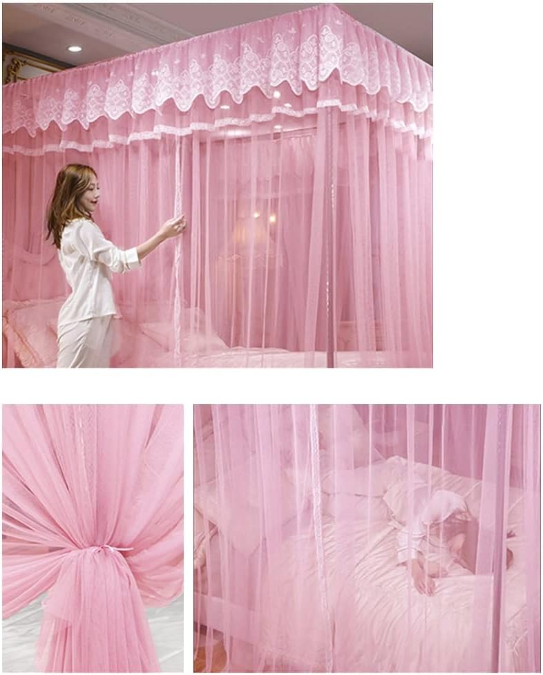 4 Corner Post Bed Canopy, Princess Room Bed Curtain Mosquito Net, Twin Queen King Q61830