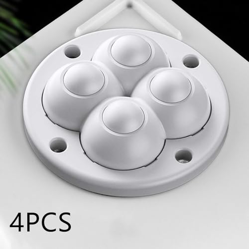 4-Pack Rotating Caster Wheels for Household Items, Black E6937