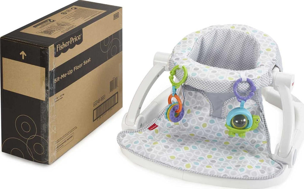 Fisher-Price Portable Baby Chair Sit-Me-Up Floor Seat with Developmental Toys, Honeydew Drop D976