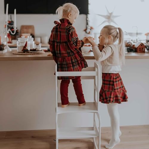 Kitchen Tower Montessori Foldable Step Helper for Children, Black I961