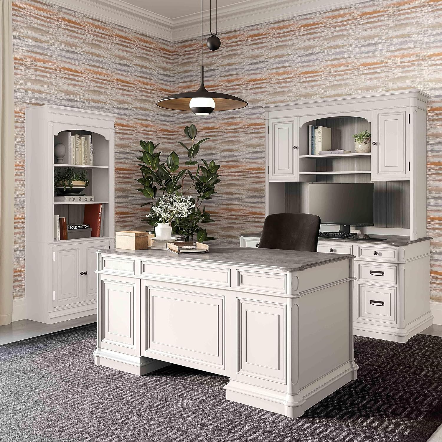 Tov Furniture Roanoke Transitional 78" Wood Bookcase White L474