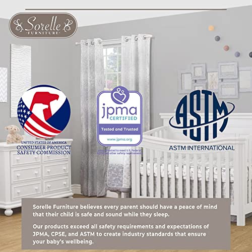 Sorelle Furniture Princeton Elite Crib and Changer with Solid Panel Back, White F515