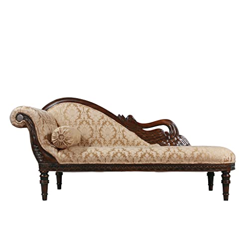 Design Toscano Swan Fainting Couch, 73", Walnut N663