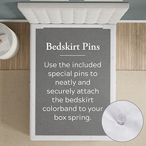 Bed Maker’s Microfiber Wrap-Around Bed Skirt, 14 Inch Drop, King, White W231997