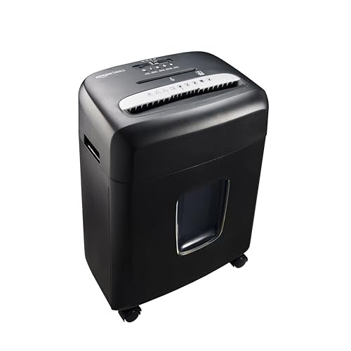 Amazon Basics 6 Sheet Micro Cut Paper and Credit Card Shredder, Black O8410