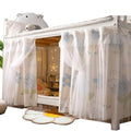 2 Panels,Bottom Bunk Bed Curtains Cloth Breathable Bed Canopy Students Curtain Shading Nets for Single Bed