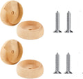 2 Complete Set Wooden Closet Pole Sockets and Screws Closet Pole Rod Holders Organization Coat Curtain Accept Standard 1-3/8" Pole Universal Design Solid Wood