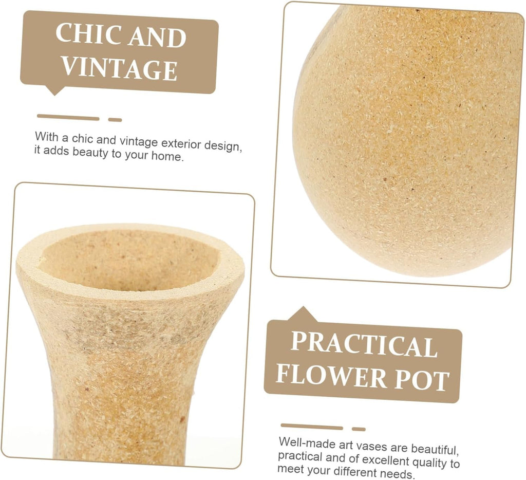 Artibetter Retro Distressed Wooden Vase for Desk Decor S3673