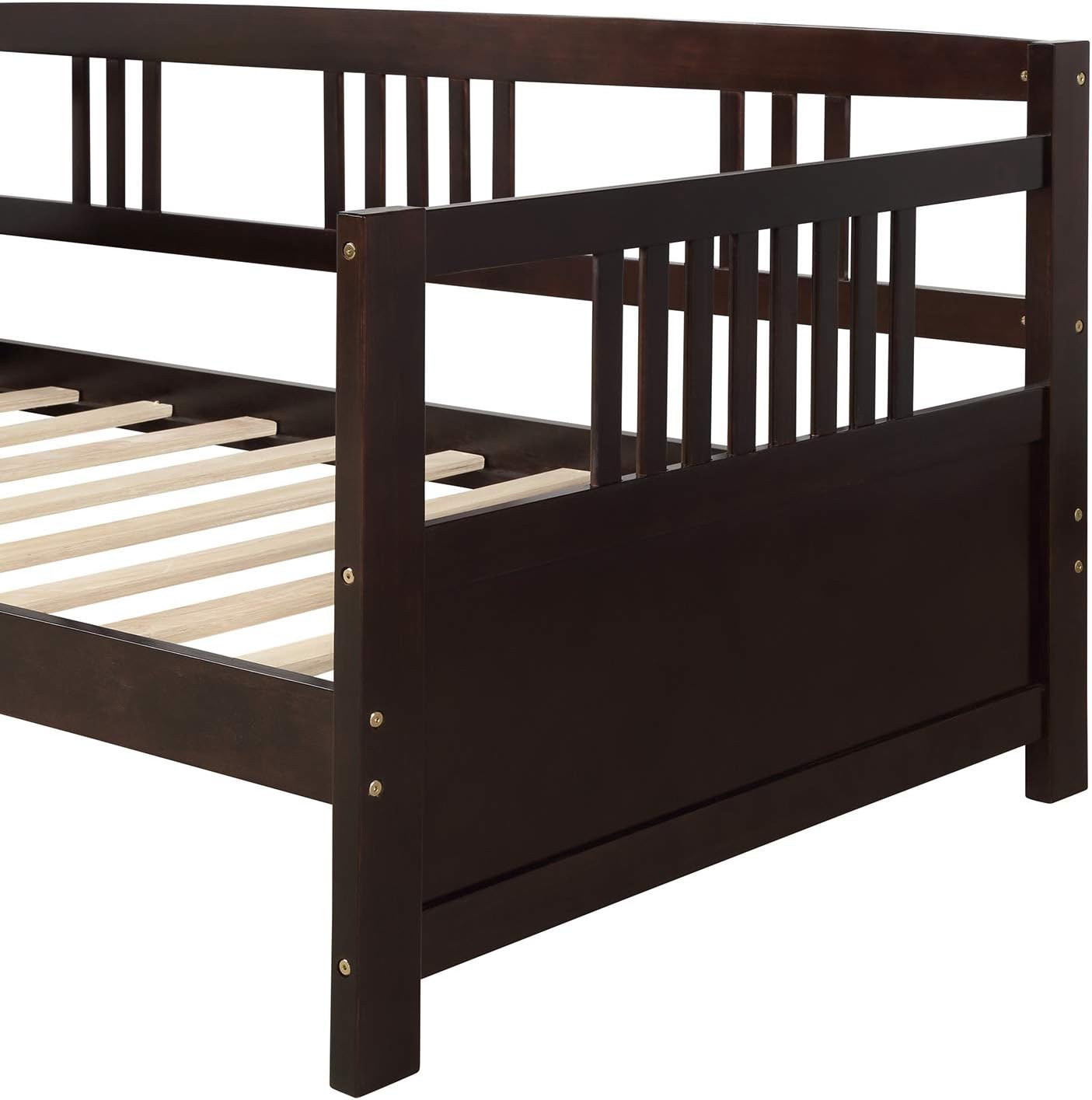 Modern Solid Wood Daybed Twin Size Espresso S26353