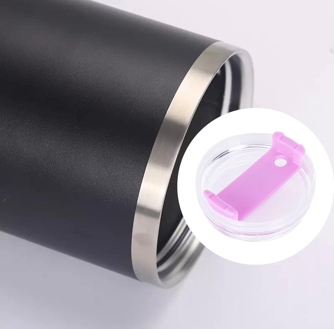 2 Pack 40oz Tumbler Lid Compatible with Stanley Quencher, Light Purple I3958