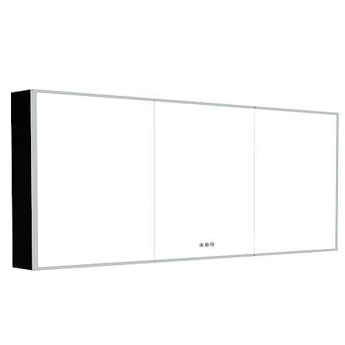 48" Wall Mounted LED Medicine Cabinet with Mirror, Defogger & USB Y18036