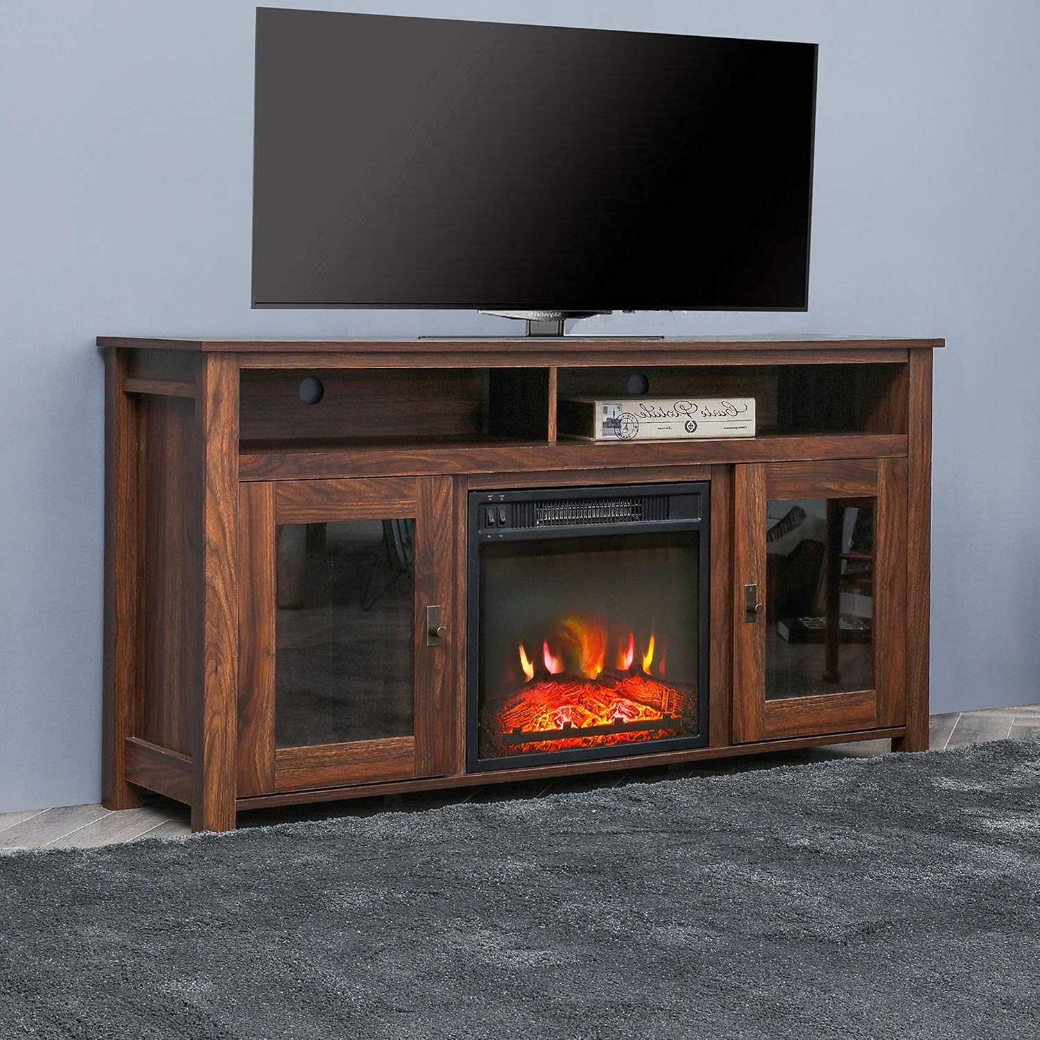 Rustic Electric Fireplace TV Stand for TVs up to 60" S392627