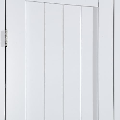 Kitchen Pantry Cabinet, 72.4-inch Tall Storage Cabinet with 4 Doors, White O355557