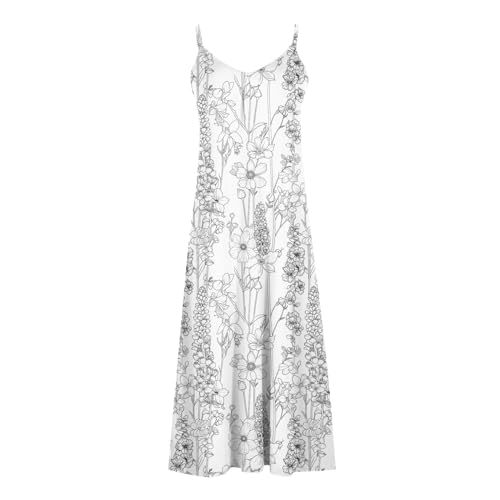 Women Summer Sleeveless Printed Boho Beach Dress M4466