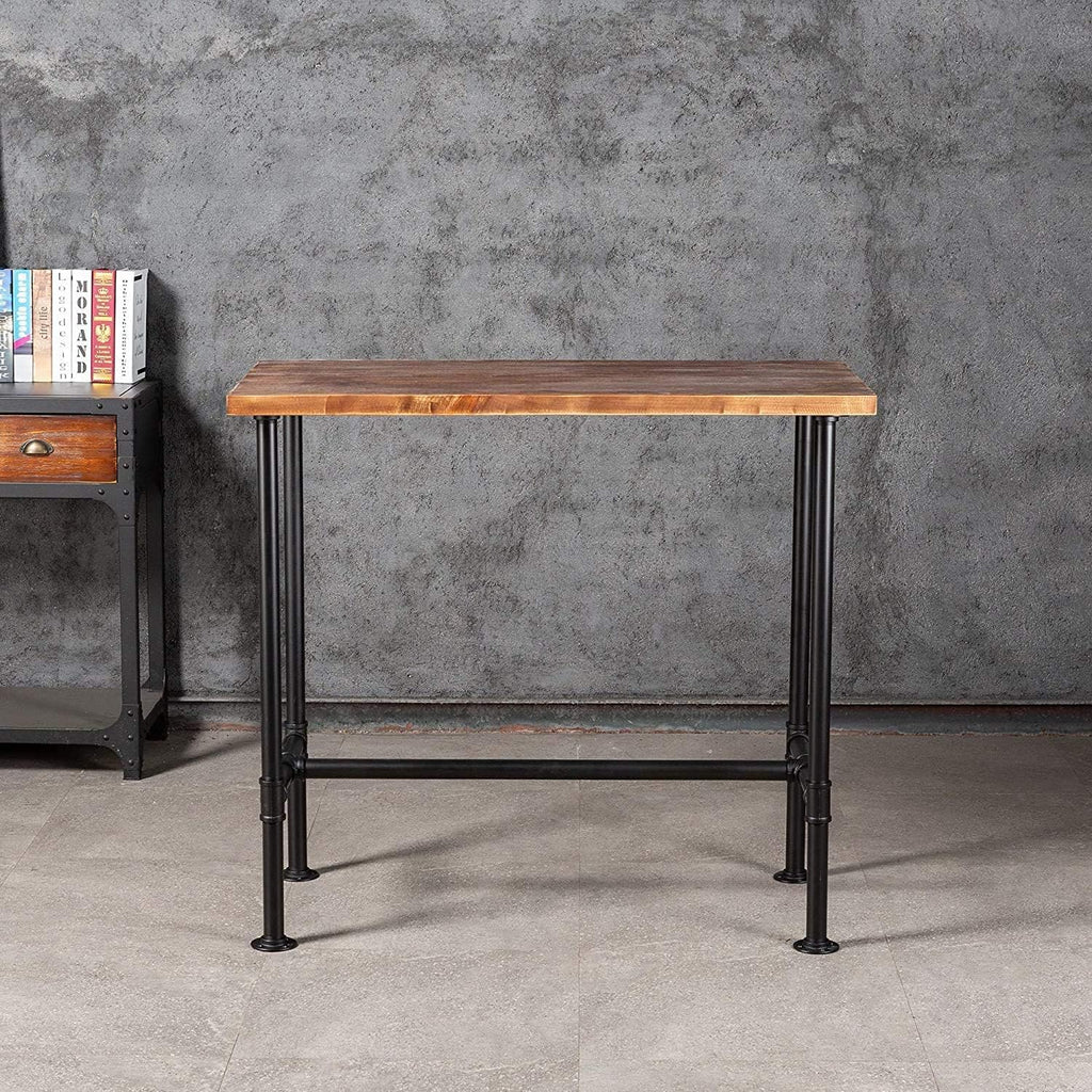 Industrial Pipe Bar Table with 4 Adjustable Vintage Bar Stools S408