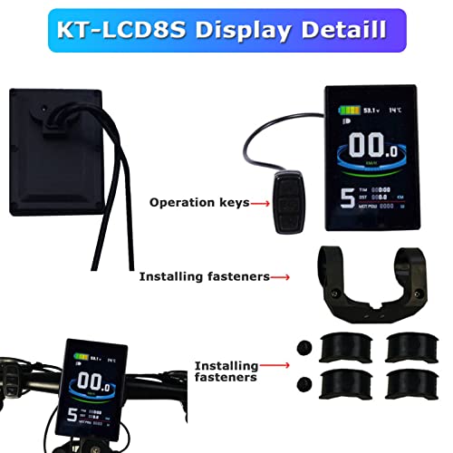 Electric Bicycle Conversion Kit 48V 350W Rear Hub Motor with LCD Display A137