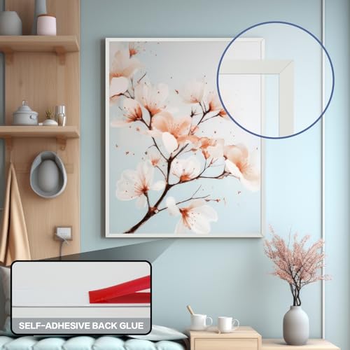 9.8Ft Peel and Stick Trim Molding Flexible Waterproof Wall Trim Silver I504