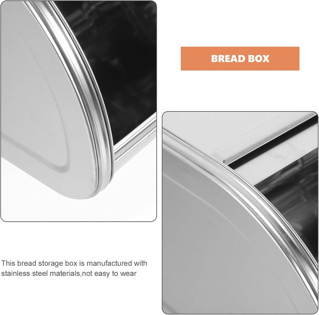 Holibanna Bread Storage Container Box Stainless Steel with Cover B140