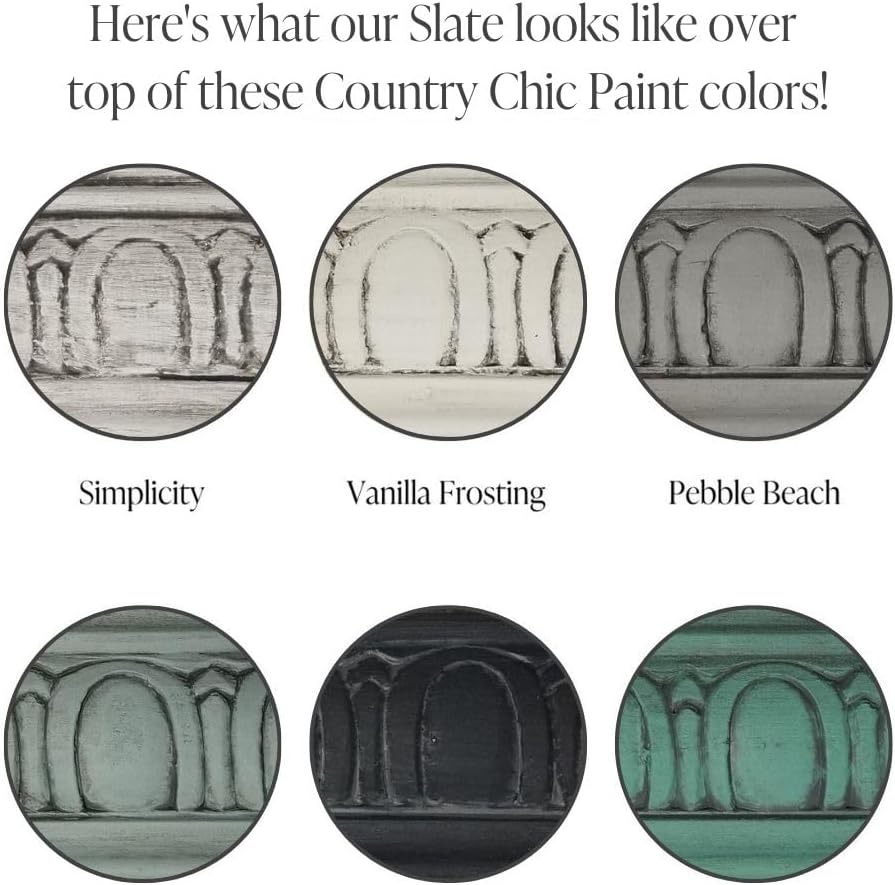 Furniture Glaze Antique Patina for Chalk Paint, Eco-Friendly Wood Stain, Slate Grey, 4 oz Q453