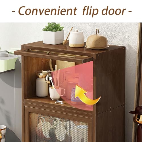 Rustic Mini Countertop Cabinet with Door and Drawer W474942