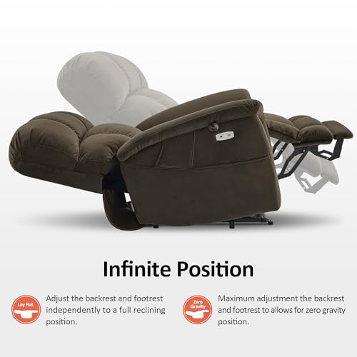 MCombo Dual Motor Power Lift Recliner Chair with Massage and Heating, Beige F8967