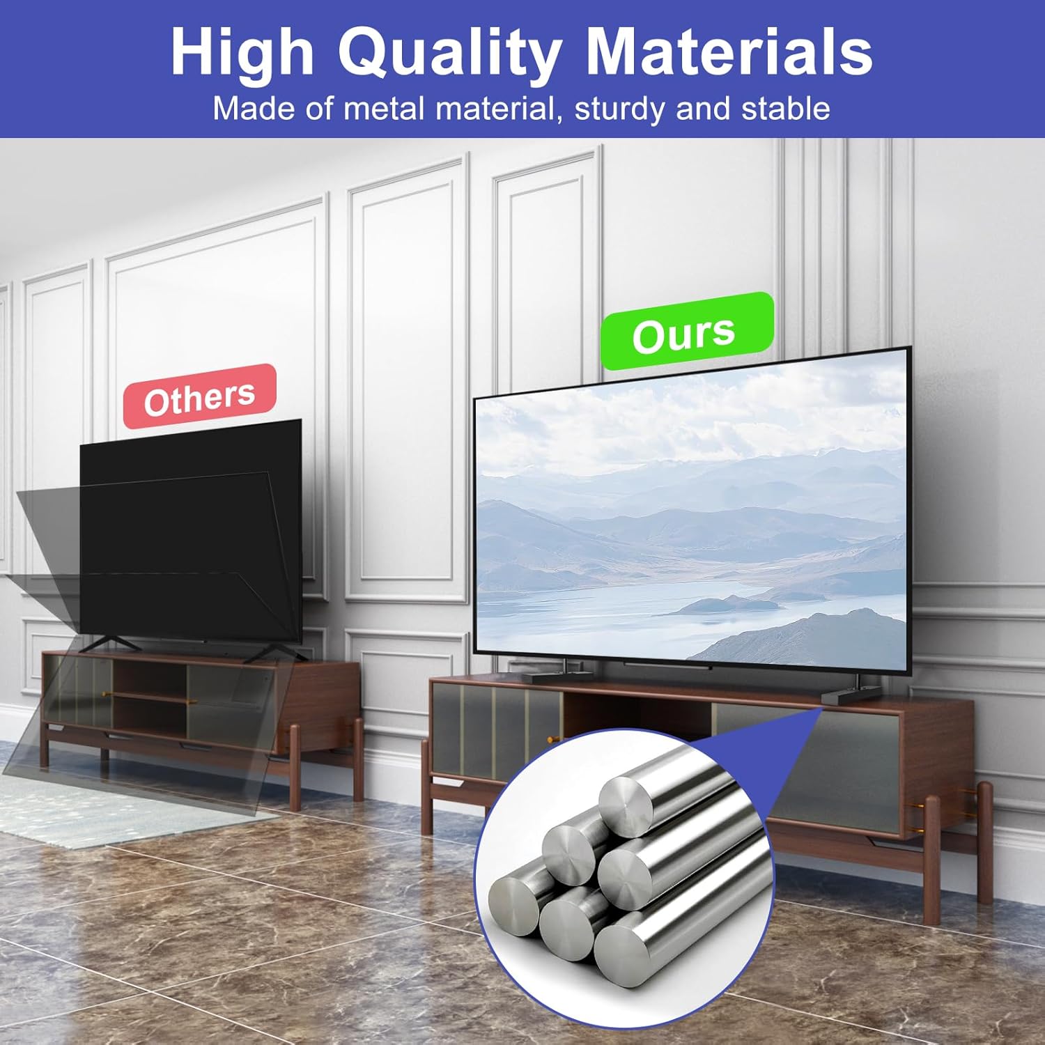 Metal TV Legs for Sony Bravia, 40mm Hole Distance L297357