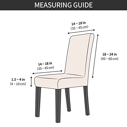 Gibelle Dining Chair Covers Set of 6, Stretch Slipcover, Royal Blue E143