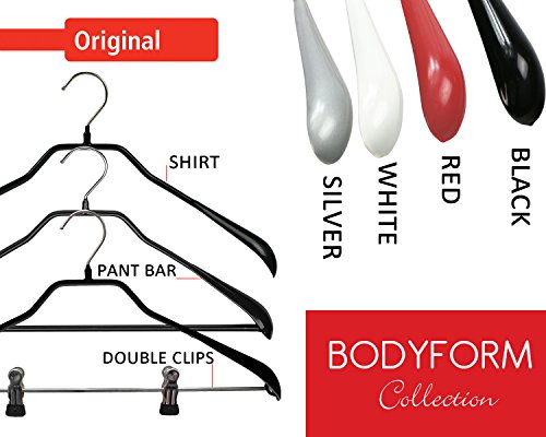 Mawa Extra Wide Jackets Clothing Hanger, Pack of 5, Black Q234741