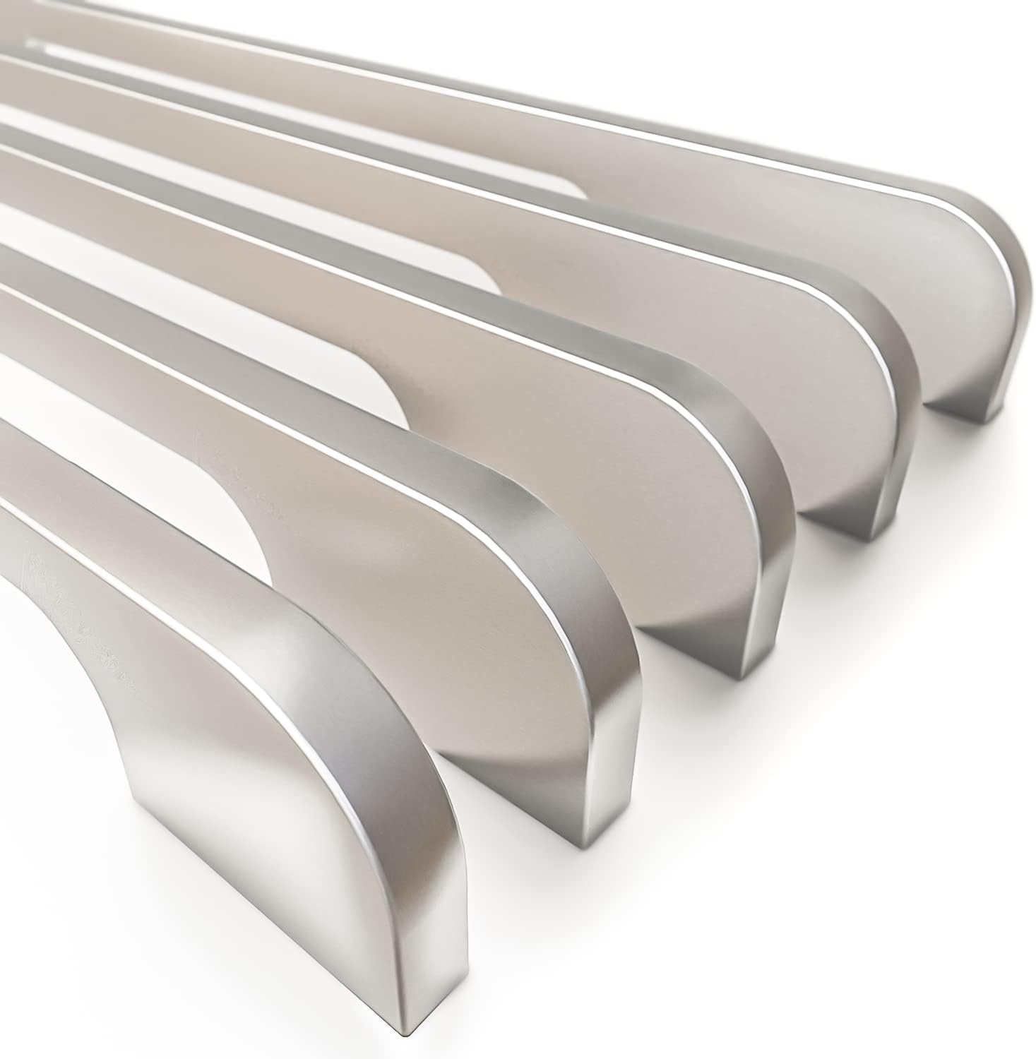Solid Aluminum Cabinet Handles Modern Silver 45 Pack C36715