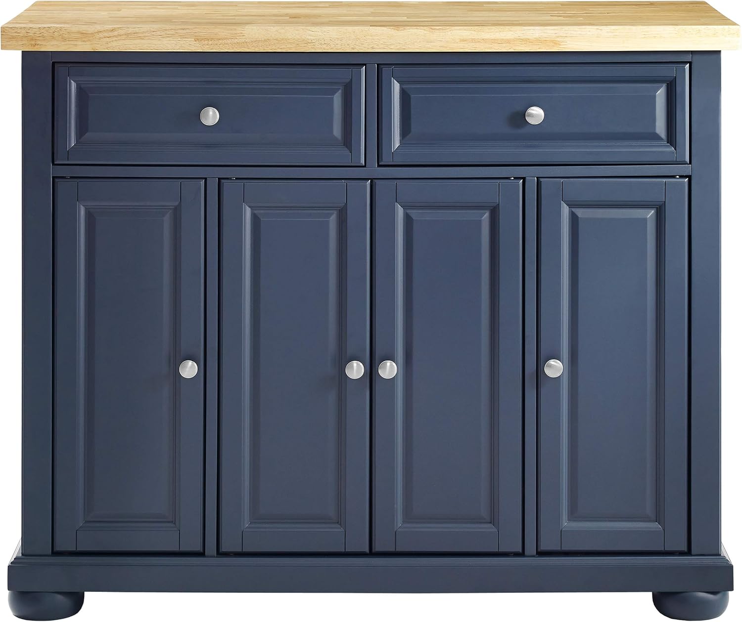 Crosley Furniture Madison Kitchen Island with Butcher Block Top, Navy P658070