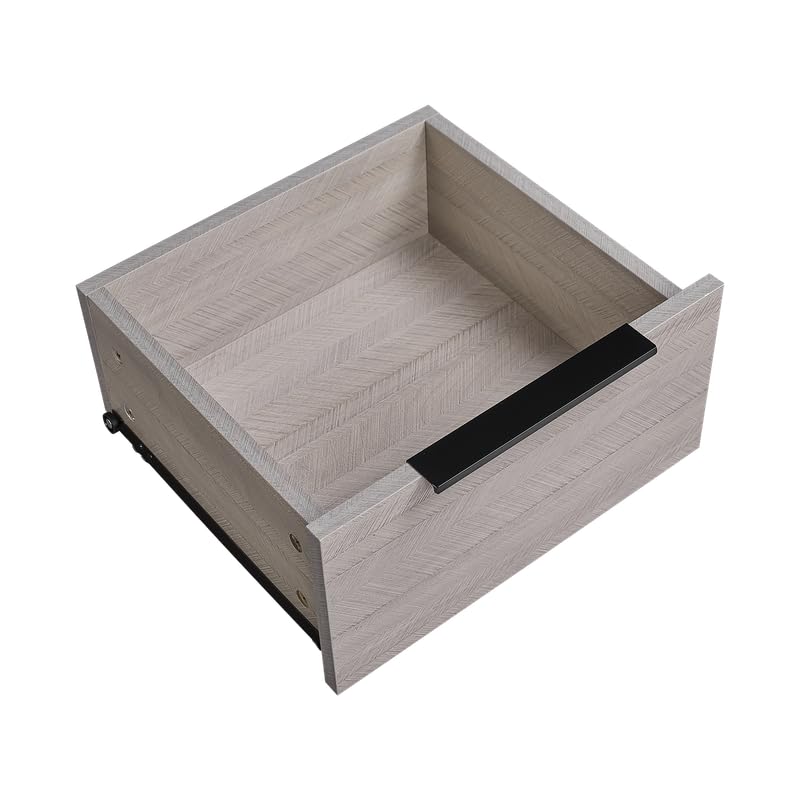 Modern Bedroom Nightstand 2-Drawer End Table Antique Gray Finish Z44798