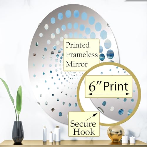 DesignQ Minimalism oval wall mirror 20x30 Y146