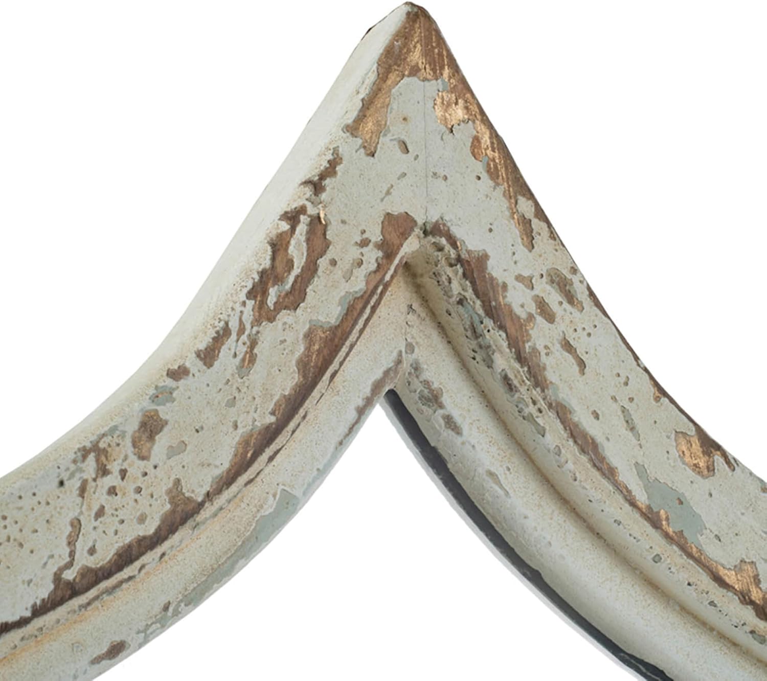 CC Home Furnishings Vintage Weathered White Full Length Floor Mirror P3491