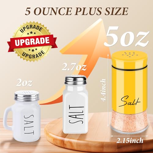 Gold Salt and Pepper Shakers Set, 5 oz Modern Farmhouse Kitchen Decor D859