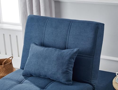 Linen Fabric Sleeper Chair Bed with Adjustable Backrest and Pillow I239644