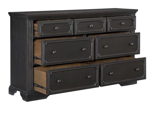 Black Dressing Table with 7 Drawers O26461