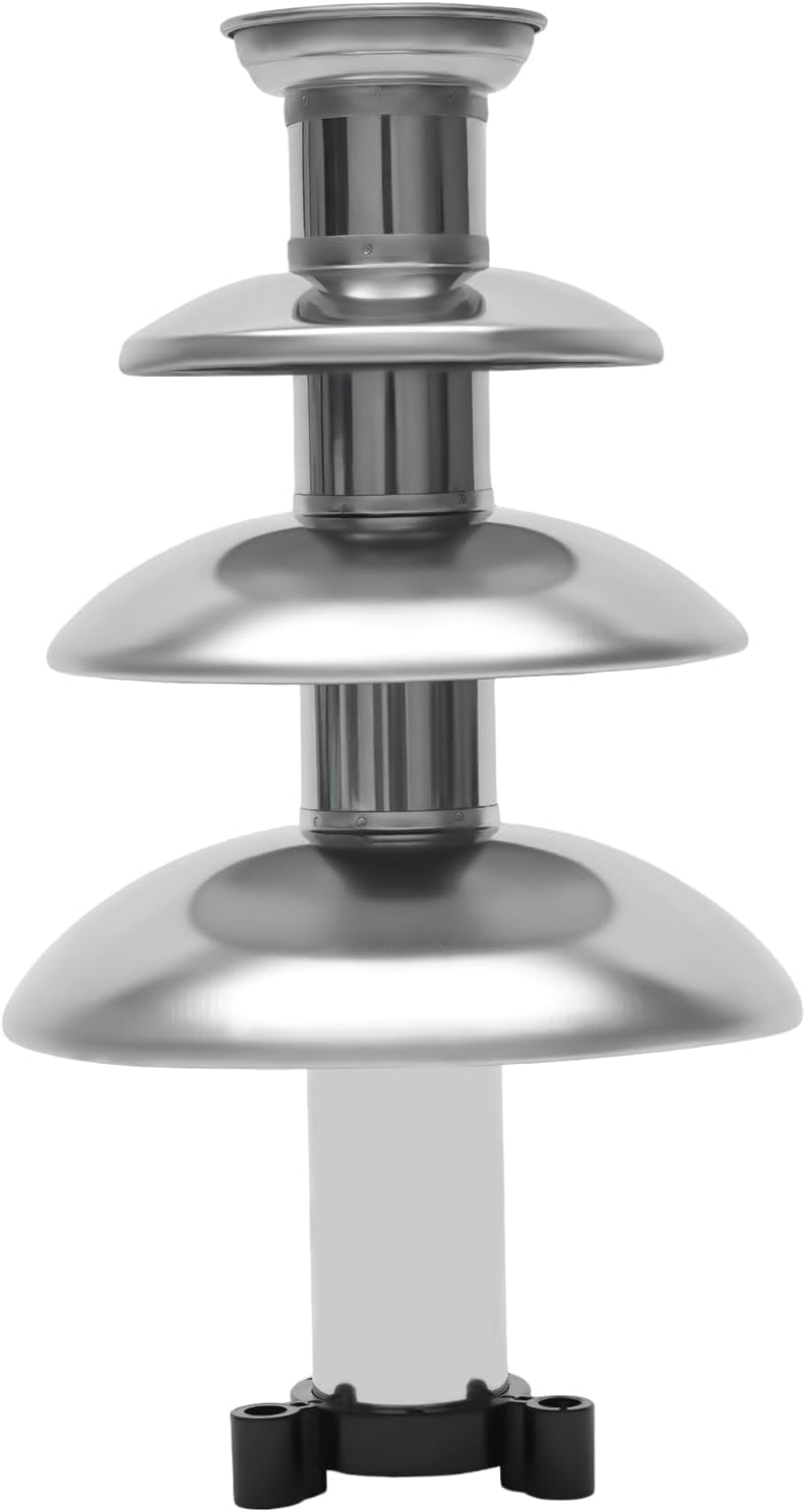 4-Tier Chocolate Fountain Machine Stainless Steel Fondue for Parties 110V S136