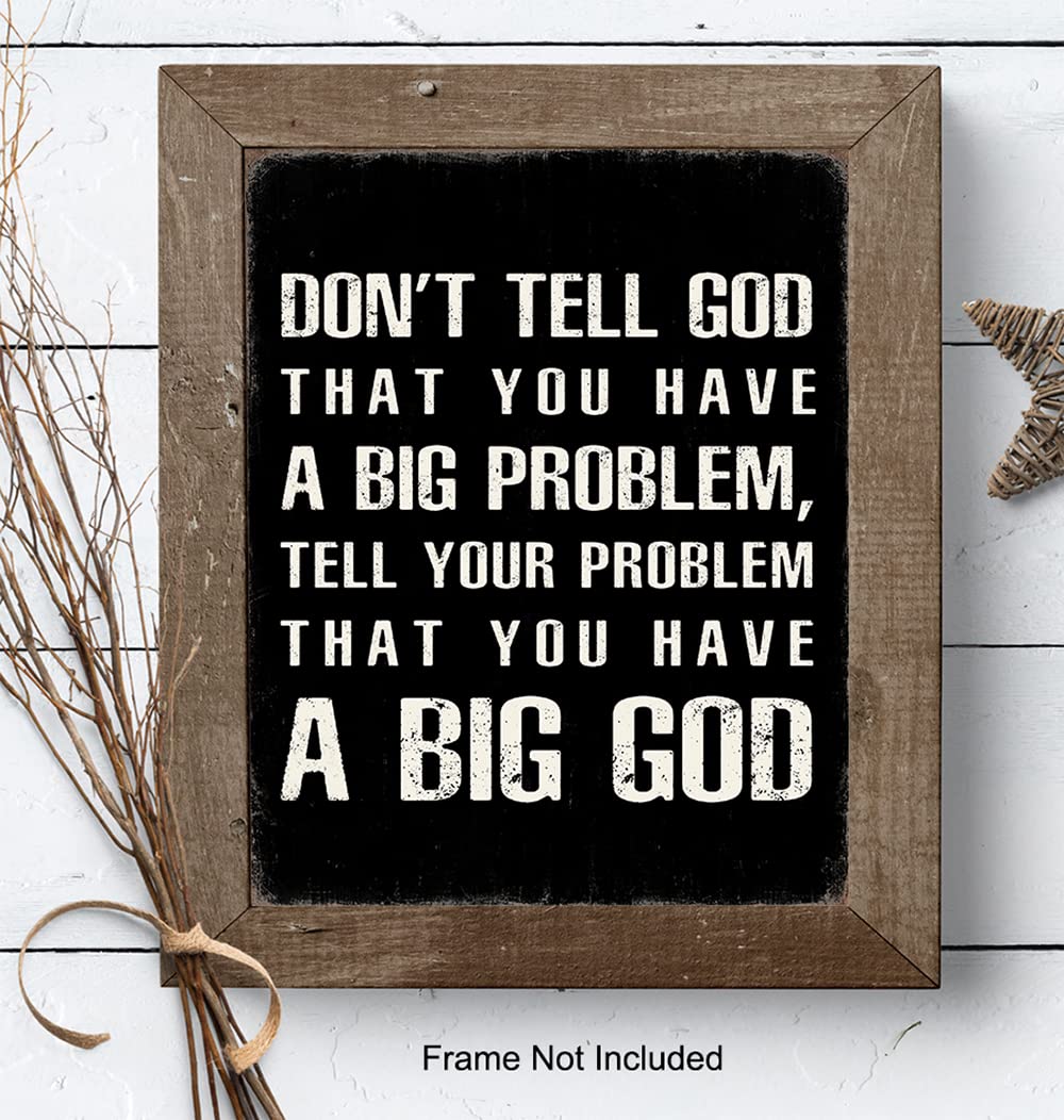 Christian Faith Wall Art for Men - Jesus God Motivational Poster Z201