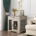 Furniture Style Dog Crate End Table with Drawer, Pet Kennels with Double Doors, Dog House Indoor Use, Dog Kennel for Small, End Table, 29.9'' W x 24.8'' D x 30.71'' H,Gray