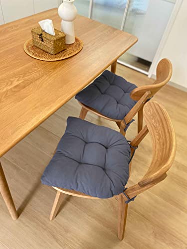 Chair Cushions with Ties for Dining Chairs, 4 Pack, Bordeaux Red K89933