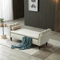 63" Button Tufted Velvet Upholstered Bench & Ottoman W/Storage for Bedroom End of Bed Home Entryway Living Space, Soft Padded Footstool w/Nailhead Decor and Pillow, Grey V